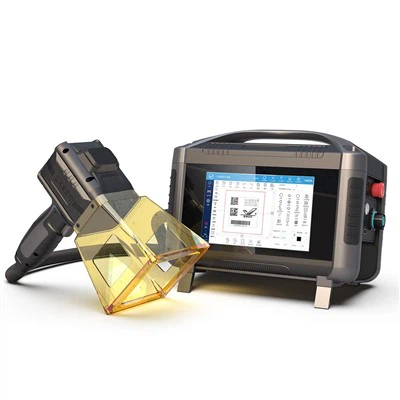 Meaisín marcála léasair 20 vata láimhe do mharcáil lógó téacs íomhá